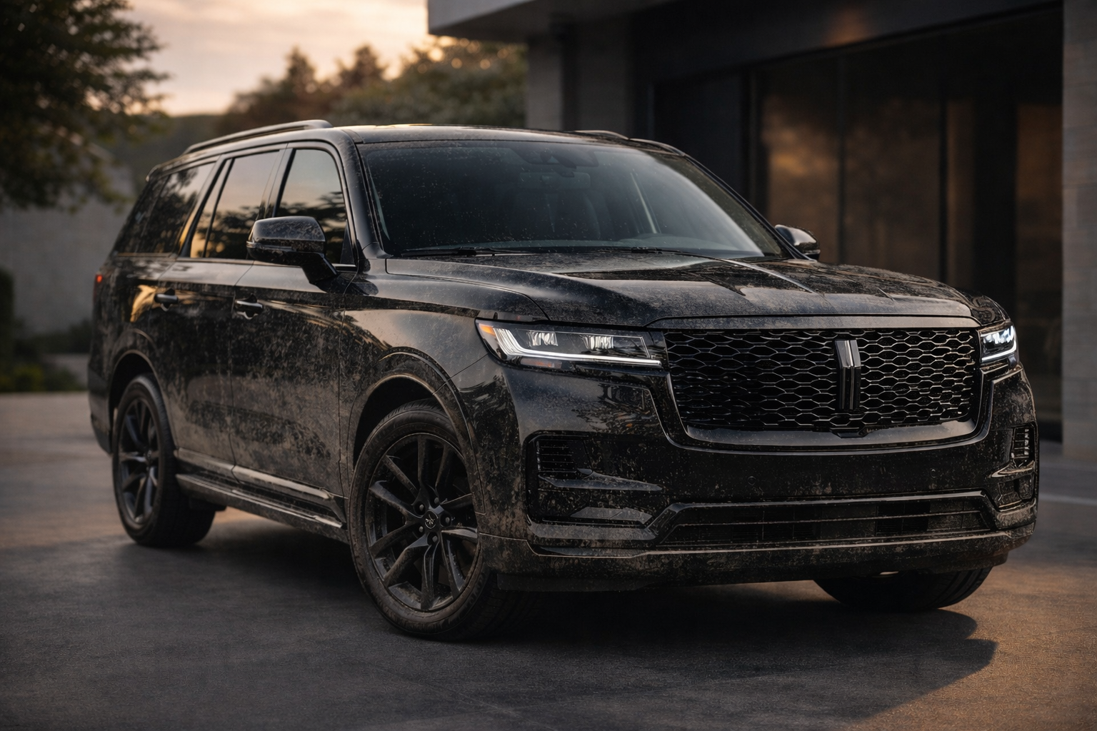 Muddy truck fender before professional mobile detailing